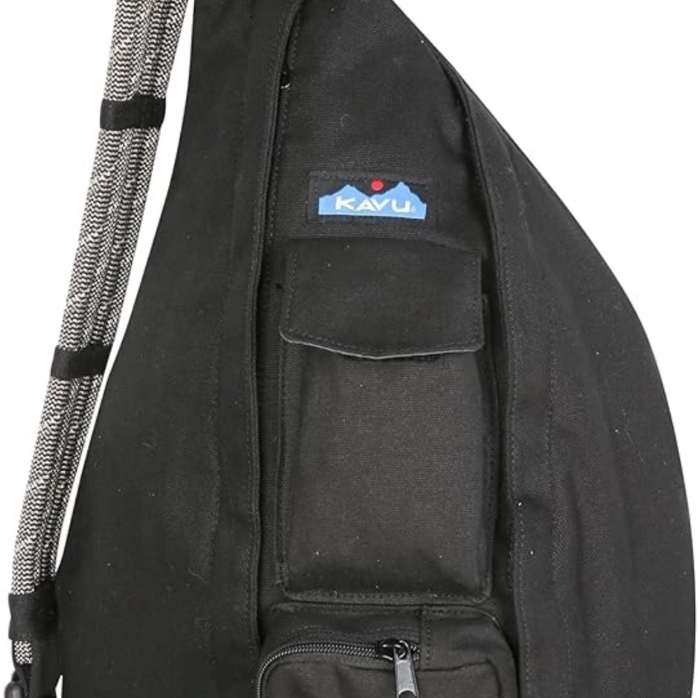 KAVU Black Crossbody Sling Bag Over Shoulder Adjustable Strap Travel Unisex